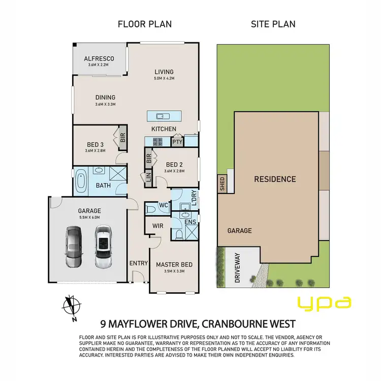 Floorplan of Homely house listing, 9 Mayflower Drive, Cranbourne West VIC 3977