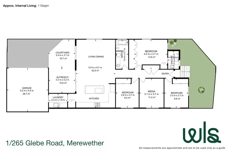 Floorplan of Homely villa listing, 1/265 Glebe Road, Merewether NSW 2291
