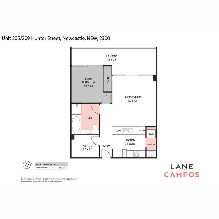 Floorplan of Homely apartment listing, 205/209 Hunter Street, Newcastle NSW 2300