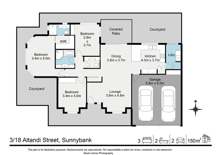 Floorplan of Homely townhouse listing, 3/18 Altandi Street, Sunnybank QLD 4109