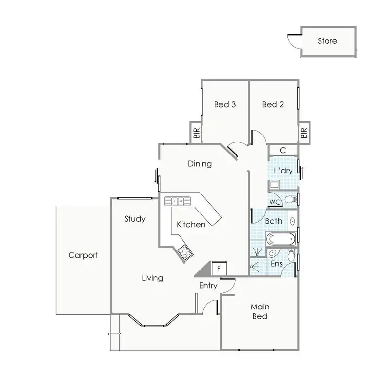 Floorplan of Homely unit listing, 3/136 Carnarvon Street, East Victoria Park WA 6101