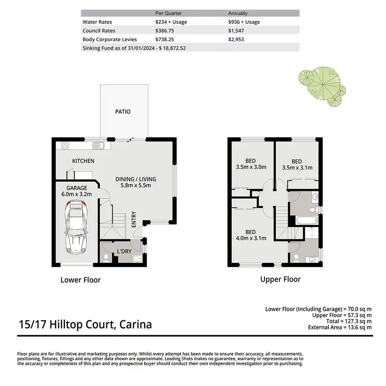 Floorplan of Homely townhouse listing, 15/17 Hilltop Court, Carina QLD 4152