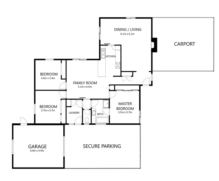Floorplan of Homely house listing, 7 McEwen Crescent, Wodonga VIC 3690