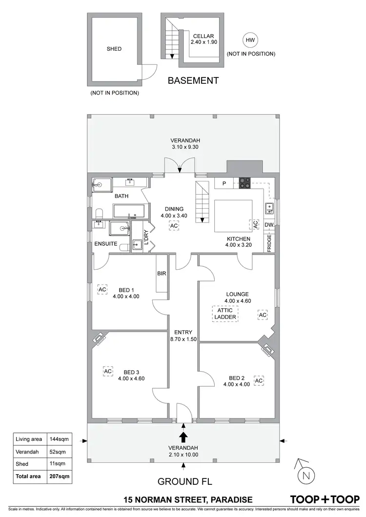 Floorplan of Homely house listing, 15 Norman Street, Paradise SA 5075