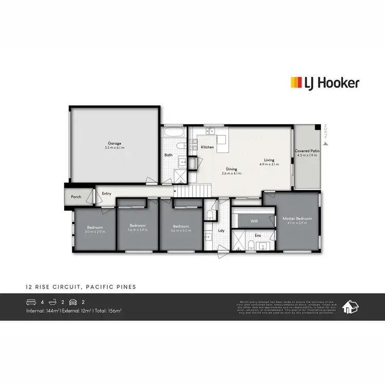 Floorplan of Homely house listing, 12 Rise Circuit, Pacific Pines QLD 4211