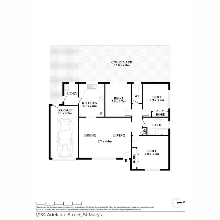Floorplan of Homely villa listing, 1/134-136 Adelaide Street, St Marys NSW 2760