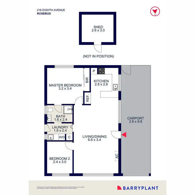 Floorplan of Homely house listing, 216 Eighth Avenue, Rosebud VIC 3939