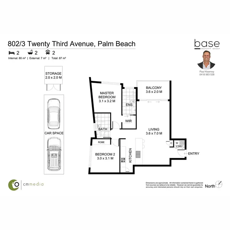 Floorplan of Homely apartment listing, 802/3 Twenty Third Avenue, Palm Beach QLD 4221