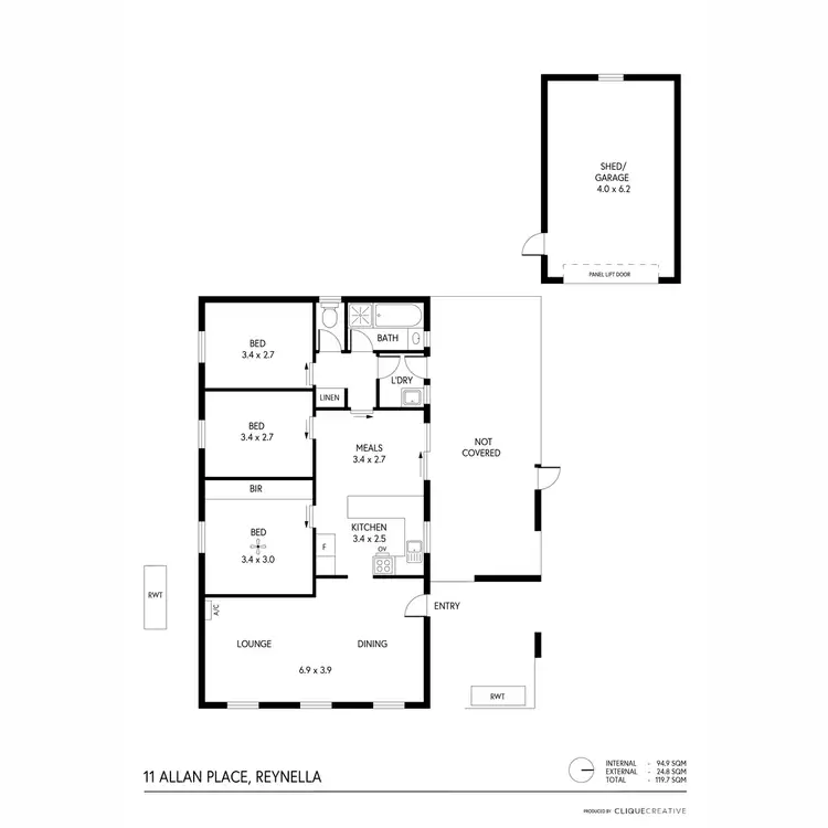 Floorplan of Homely house listing, 11 Allan Place, Reynella SA 5161