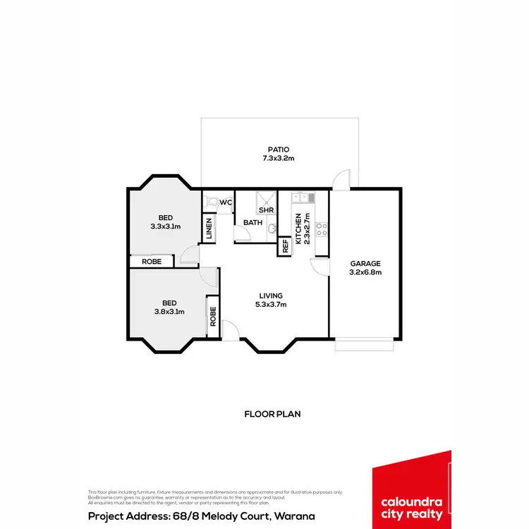 Floorplan of Homely villa listing, 68/8 Melody Court, Warana QLD 4575
