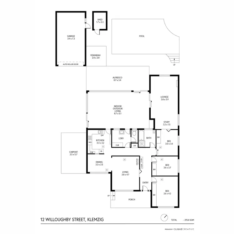 Floorplan of Homely house listing, 12 Willoughby Street, Klemzig SA 5087