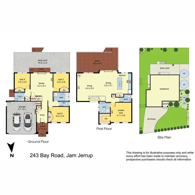 Floorplan of Homely house listing, 243 Bay Road, Jam Jerrup VIC 3984
