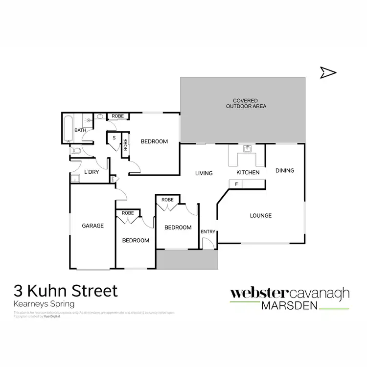 Floorplan of Homely house listing, 3 Kuhn Street, Kearneys Spring QLD 4350