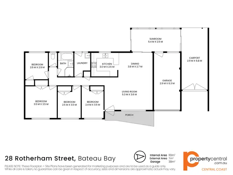 Floorplan of Homely house listing, 28 Rotherham Street, Bateau Bay NSW 2261