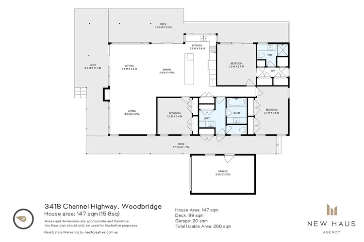 Floorplan of Homely house listing, 3418 Channel Highway, Woodbridge TAS 7162