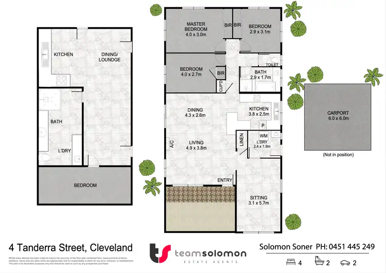 Floorplan of Homely house listing, 4a and 4b Tanderra Street, Cleveland QLD 4163