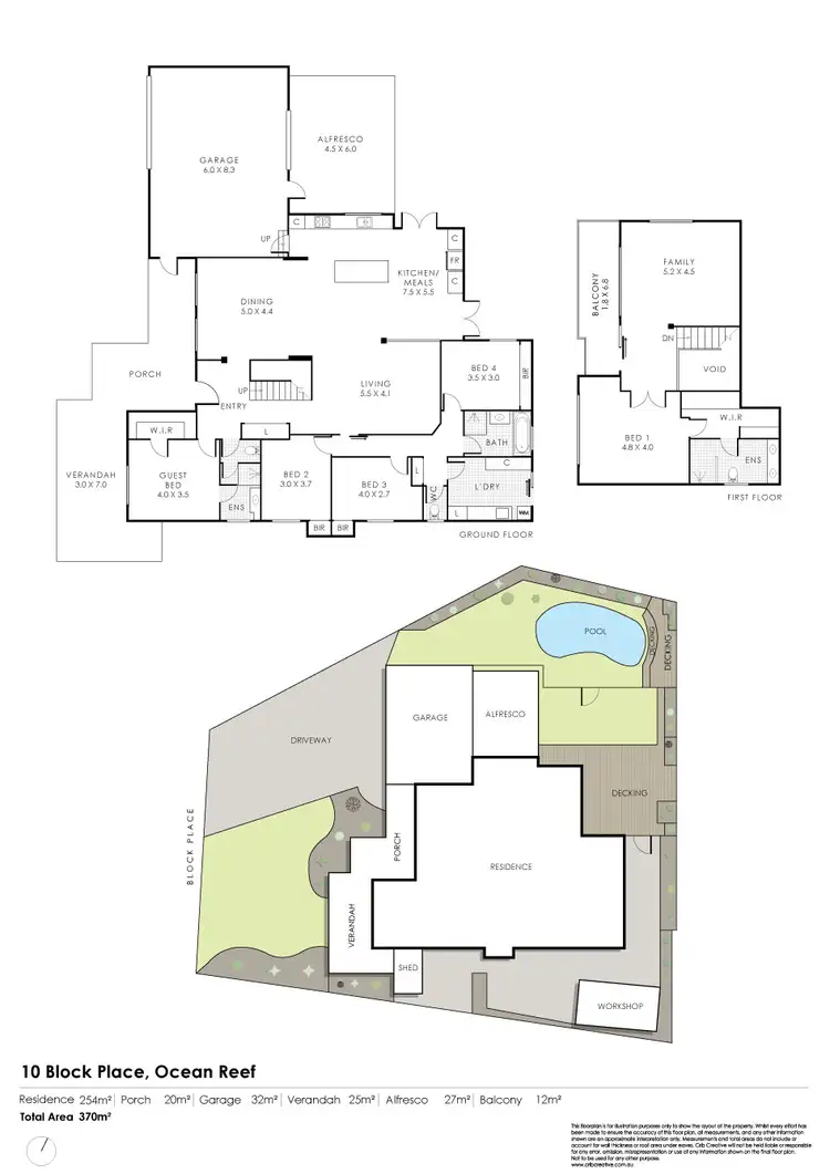 Floorplan of Homely house listing, 10 Block Place, Ocean Reef WA 6027