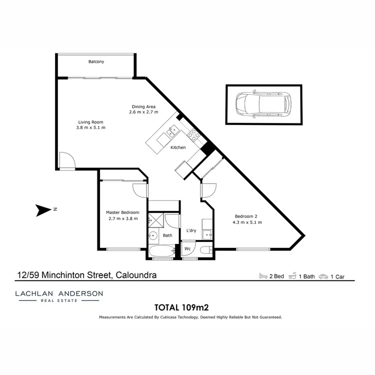 Floorplan of Homely unit listing, 12/59 Minchinton Street, Caloundra QLD 4551