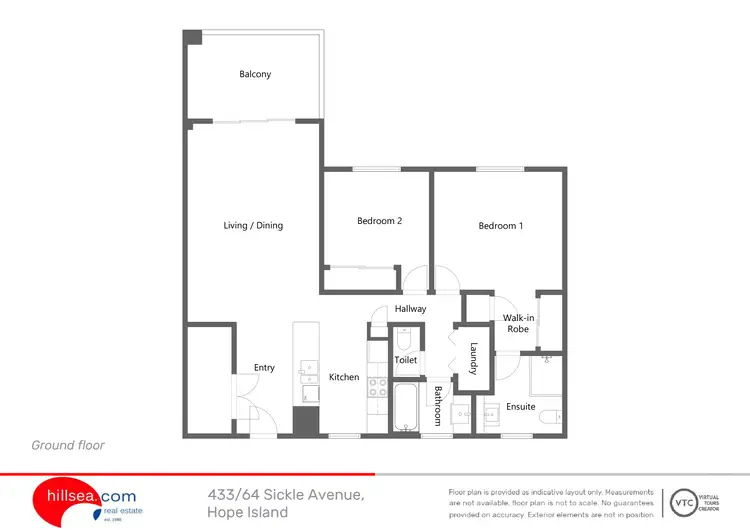 Floorplan of Homely unit listing, 433/64 Sickle Avenue, Hope Island QLD 4212