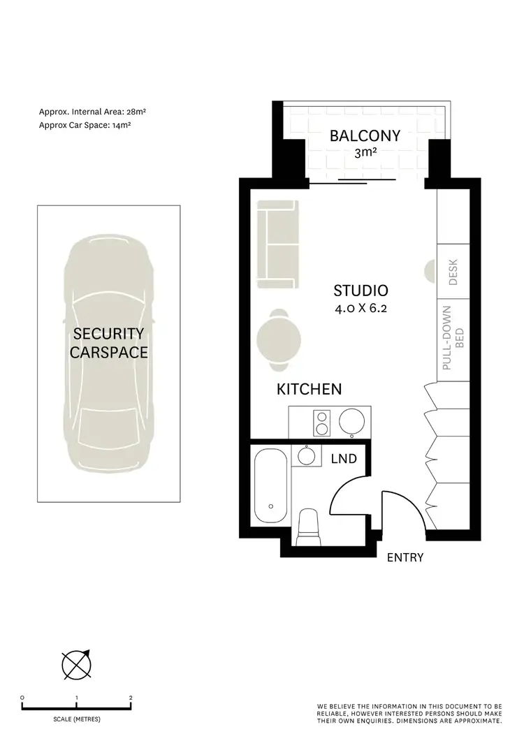 Floorplan of Homely studio listing, 49/165 Victoria Road, Gladesville NSW 2111