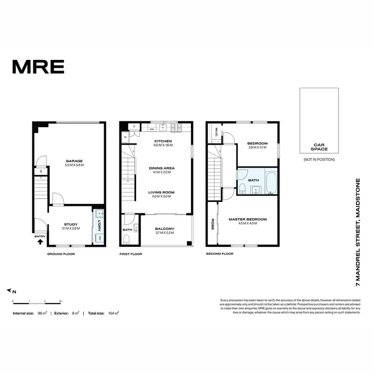 Floorplan of Homely townhouse listing, 7 Mandrel Street, Maidstone VIC 3012