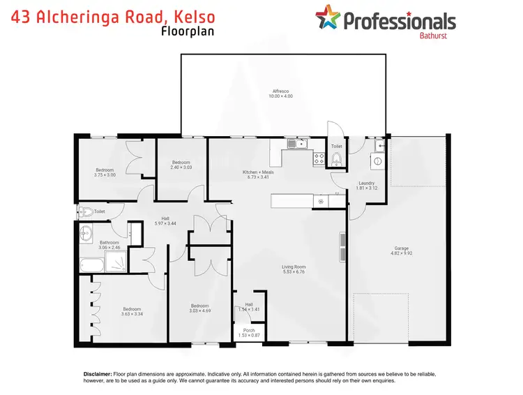 Floorplan of Homely house listing, 43 Alcheringa Road, Kelso NSW 2795