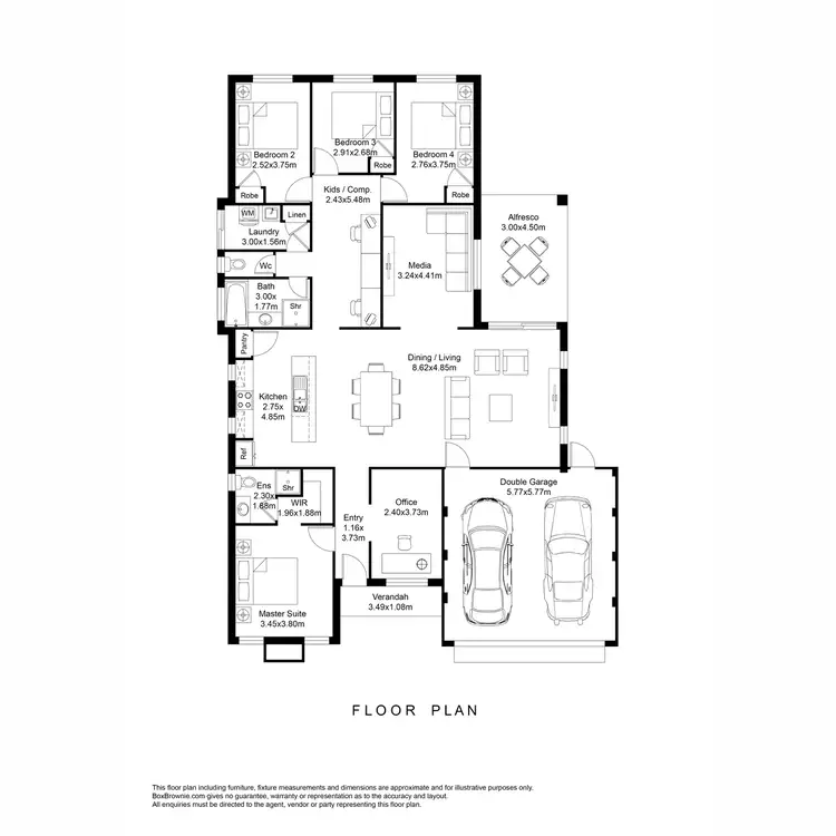 Floorplan of Homely house listing, 12 St Pierre Loop, Meadow Springs WA 6210