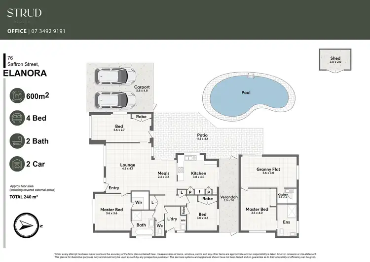 Floorplan of Homely house listing, 76 Saffron Street, Elanora QLD 4221