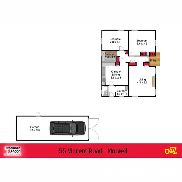 Floorplan of Homely house listing, 55 Vincent Road, Morwell VIC 3840