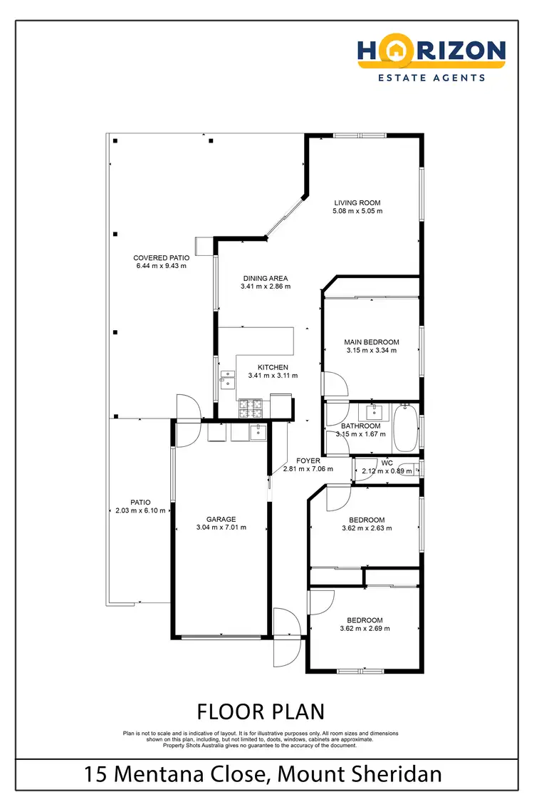 Floorplan of Homely house listing, 15 Mentana Close, Mount Sheridan QLD 4868