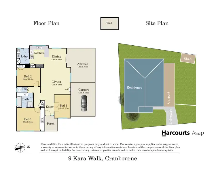 Floorplan of Homely house listing, 9 Kara Walk, Cranbourne VIC 3977