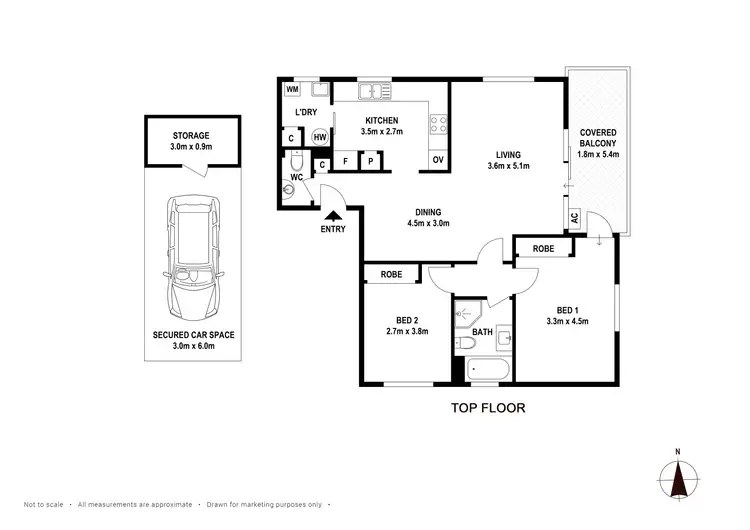 Floorplan of Homely unit listing, 24/3-7 Edgeworth David Avenue, Hornsby NSW 2077