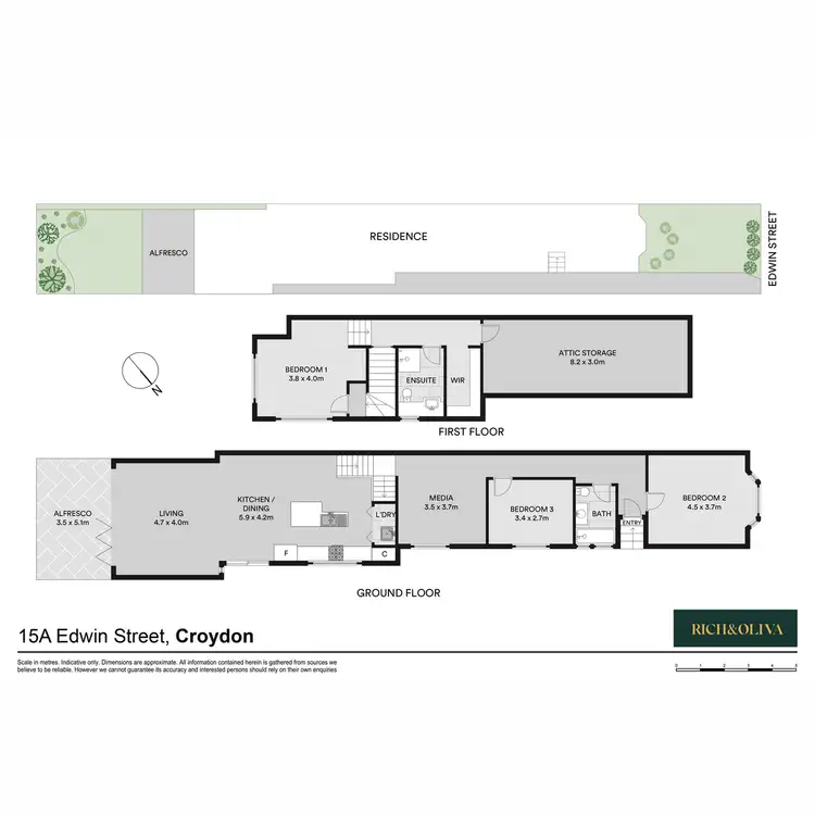 Floorplan of Homely semi-detached listing, 15A Edwin Street, Croydon NSW 2132