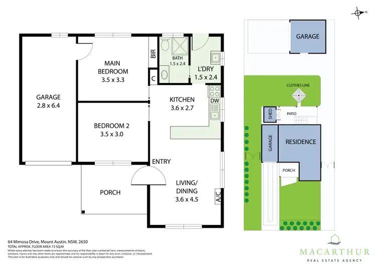 Floorplan of Homely house listing, 64 Mimosa Drive, Mount Austin NSW 2650