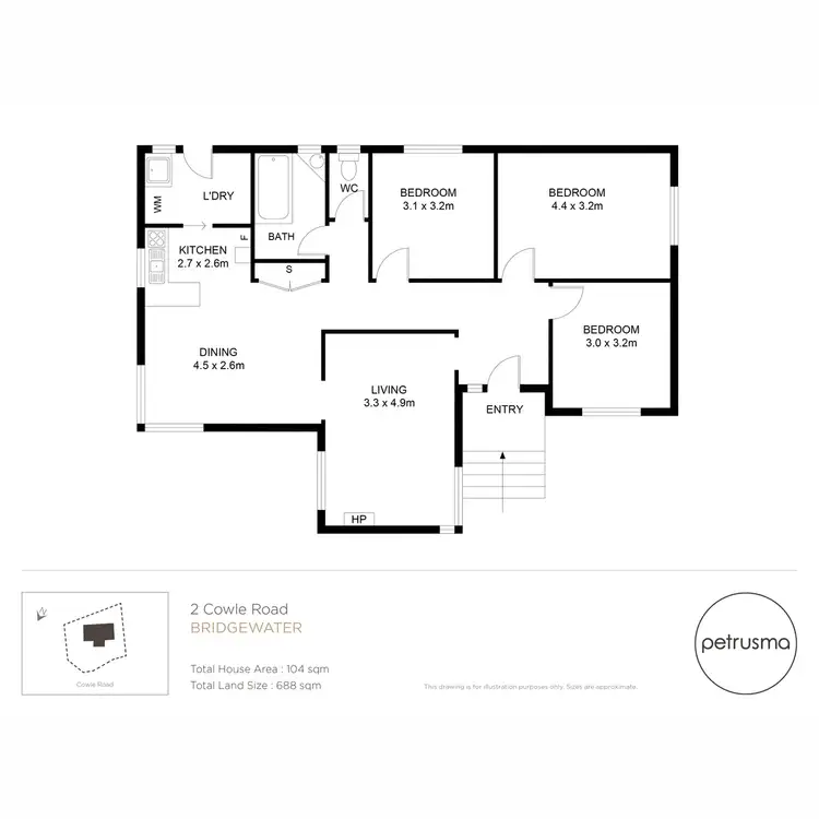 Floorplan of Homely house listing, 2 Cowle Road, Bridgewater TAS 7030