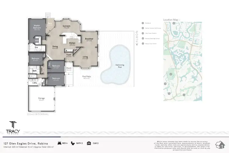 Floorplan of Homely house listing, 127 Glen Eagles Drive, Robina QLD 4226