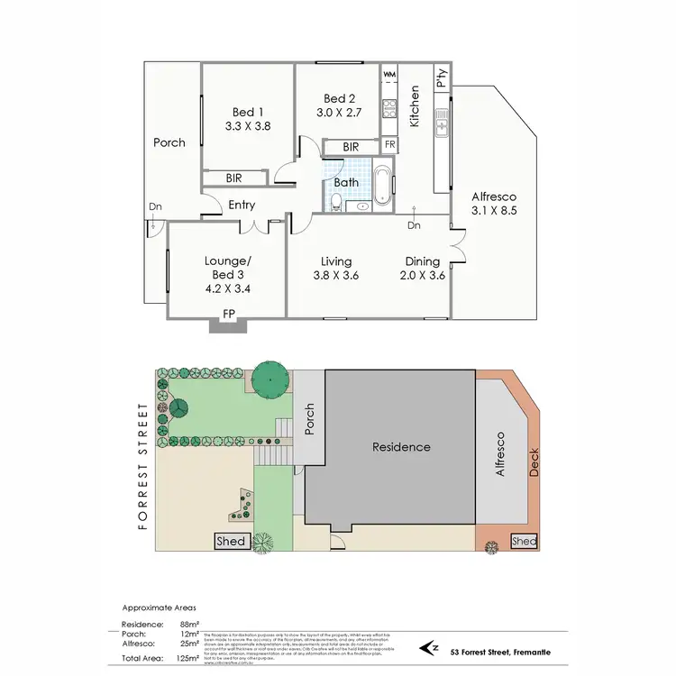 Floorplan of Homely house listing, 53 Forrest Street, Fremantle WA 6160