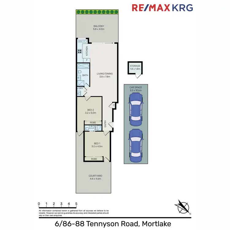 Floorplan of Homely apartment listing, 6/86-88 Tennyson Road, Mortlake NSW 2137