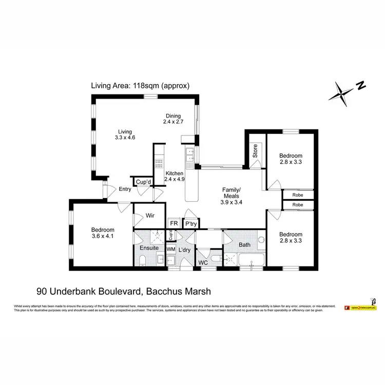 Floorplan of Homely house listing, 90 Underbank Boulevard, Bacchus Marsh VIC 3340
