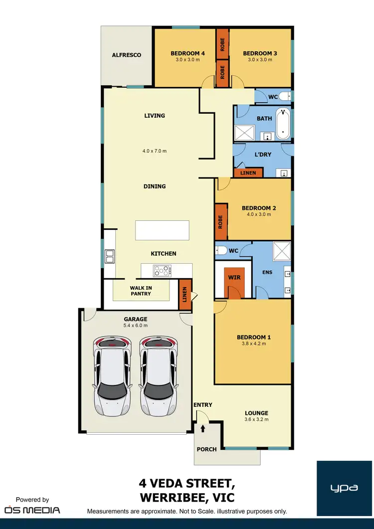 Floorplan of Homely house listing, 4 Veda Street, Werribee VIC 3030