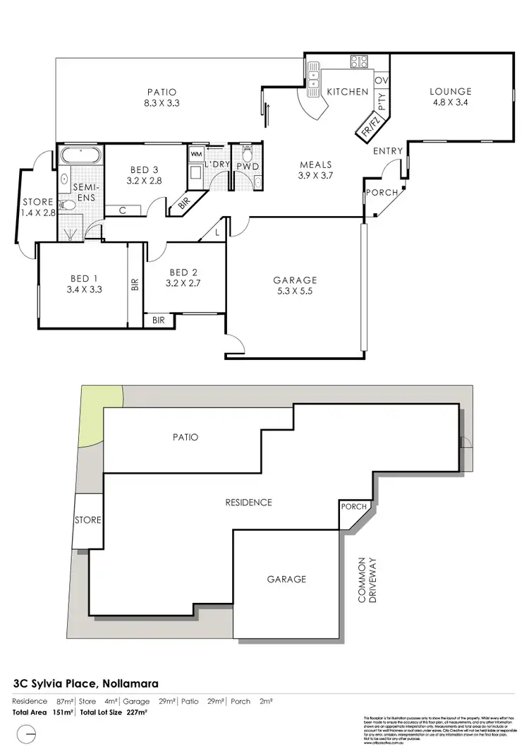 Floorplan of Homely villa listing, 3C Sylvia Place, Nollamara WA 6061