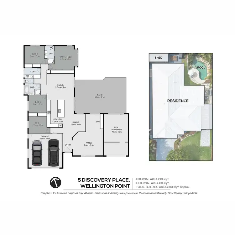 Floorplan of Homely house listing, 5 Discovery Place, Wellington Point QLD 4160