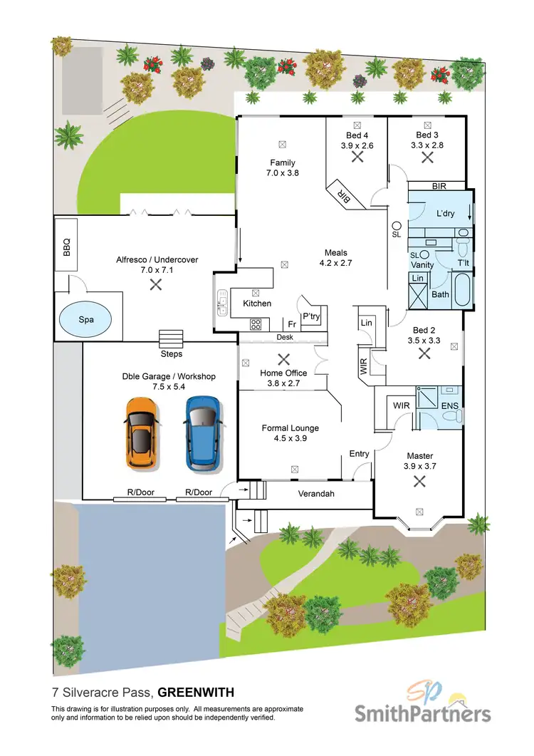 Floorplan of Homely house listing, 7 Silveracre Pass, Greenwith SA 5125