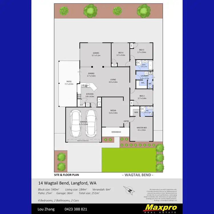 Floorplan of Homely house listing, 14 Wagtail Bend, Langford WA 6147