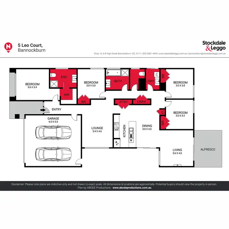 Floorplan of Homely house listing, 5 Leo Court, Bannockburn VIC 3331