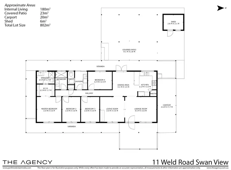 Floorplan of Homely house listing, 11 Weld Road, Swan View WA 6056