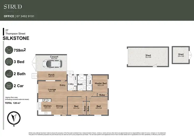 Floorplan of Homely house listing, 27 Thompson Street, Silkstone QLD 4304