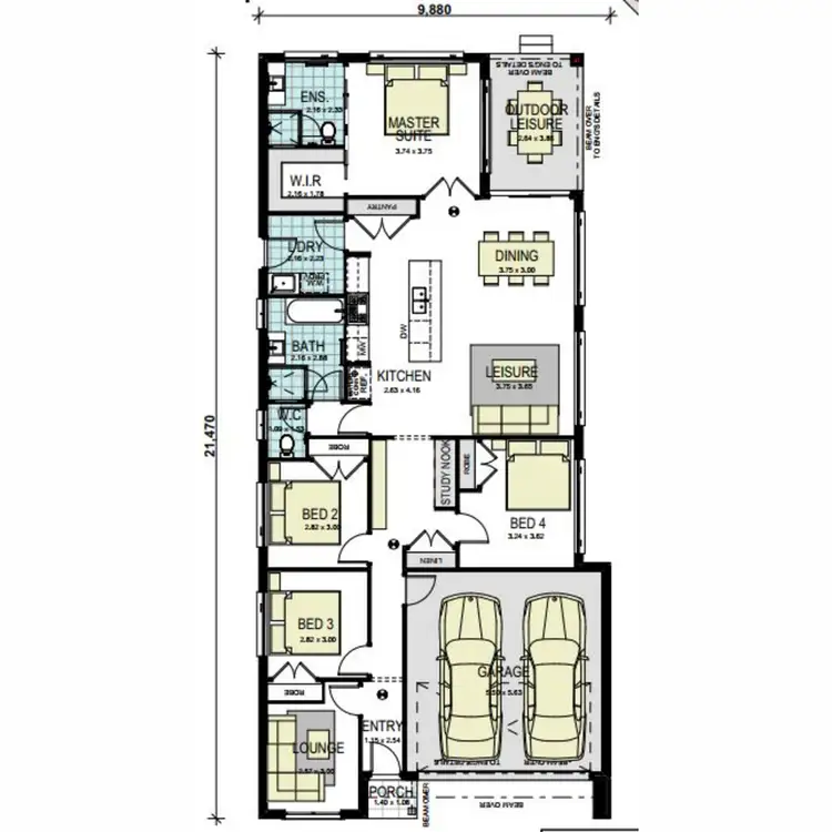 Floorplan of Homely house listing, Lot 6215 (4) Whitrod Avenue, Oran Park NSW 2570