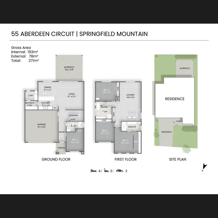 Floorplan of Homely house listing, 55 Aberdeen Circuit, Spring Mountain QLD 4300