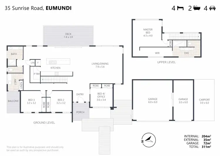 Floorplan of Homely house listing, 35 Sunrise Road, Eumundi QLD 4562